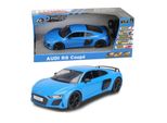 Audi R8 Coupé Con Licenza Ufficiale Telecomandata, Telecomando A 2,4 Ghz, Per Bambini A Partire Da 6 Anni, Scala 1:14, Blu