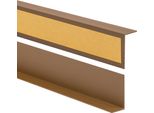 Quest Profilo Angolare Decorativo Rigido In Pvc 35X18 Mm, 1,5 M Incollato All'esterno, Protezione Dei Bordi, Marrone