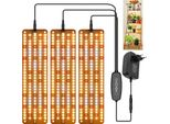 Lampada A Led Per Piante A Spettro Completo, Lampada Di Crescita A Led 450, Lampada Di Crescita Per Piante Scaffale Indoor Piante Serra (3 Pannello Luminoso, Rosso, Bianco, Bianco Caldo)