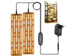 Lampada A Led Per Piante A Spettro Completo, Lampada Di Crescita A Led 300, Lampada Di Crescita Per Piante Scaffale Indoor Piante Serra (2 Pannello Luminoso, Rosso, Bianco, Bianco Caldo)