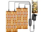Lampada A Led Per Piante A Spettro Completo, Lampada Di Crescita A Led 600, Lampada Di Crescita Per Piante Scaffale Indoor Piante Serra (4 Pannello Luminoso, Rosso, Bianco, Bianco Caldo)
