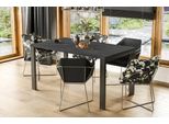 Endo-Moebel Garant Tavolo Da Pranzo 80Cm - 170Cm Tavolo Da Cucina Allungabile In Metallo Con Struttura In Metallo (Cemento Scuro)