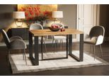 Endo-MöBel Tavolo Da Pranzo Allungabile Borys Max 130Cm - 250Cm Tavolo Da Pranzo In Metallo Con Base A Slitta (Rovere Craft)