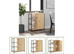 The Living Store Credenza Rovere Sonoma 70X30X80 Cm Materiale Legno