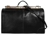 Reisetasche PikÉ "Lombardia Grande", Gr. B/H/T: 52Cm X 36Cm X 25Cm Onesize, Schwarz, Leder, Beschichtet, GläNzend, Taschen Reisetasche, Echt Leder, Made In Italy