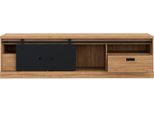 Lowboard Forte "Kaszimirotv-Board, Tv-Schrank", Schwarz (Waterford Eiche, Schwarz), B:203,1Cm H:56,2Cm T:52Cm, Holzwerkstoff, Sideboards, Lowboard