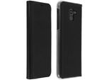 Avizar, Flip Book Cover, Custodia Flip In Ecopelle Per Samsung Galaxy J6, Nero