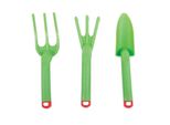 Bigjigs Toys Set Di Attrezzi Da Giardino In Plastica Verde 3 Pezzi