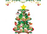 Alzata Natalizia Per Cupcake In Cartone A 3 Livelli