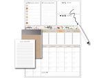 Grande Calendario Planner Lavagna Magnetica Per Il Frigorifero Pennarello + Taccuino