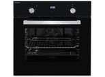 EXQUISIT Einbaubackofen EBE 657-2H sw, A (A+++-D), schwarz, B:59,5cm H:59,5cm T:53,1cm, Backöfen