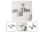 The Living Store Mensola A Muro Cemento Grigio 104,5X10X43 Cm Materiale A Base Di Legno
