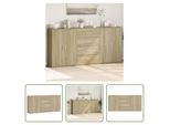 The Living Store Credenze 3 Pezzi Rovere Sonoma 60X31X84 Cm Materiale A Base Di Legno