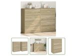 The Living Store Credenze 2 Pezzi Rovere Sonoma 60X31X84 Cm Materiale A Base Di Legno