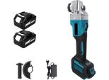 Smerigliatrice Angolare Elettrica Senza Spazzole, Potenza 3000W, Disco Da 125 Mm, 2 Batterie Spina Ue