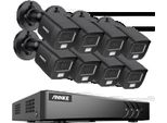 Sistema Di Sicurezza 8CH Dvr Cctv, Risoluzione 5MP Ultra Hd, Visione Notturna A Infrarossi, Fotocamera Cmos 3K-C, Nessuno