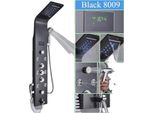 Pannello Doccia Con Display A Led Della Temperatura, 6 Modalità D'acqua, Acciaio Inossidabile Resistente, Nero L-8009