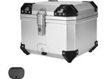 Box Posteriore Per Moto, Capacità 45L, Struttura Impermeabile, Box Argento 45L