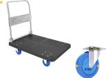 Carrello Spesa Per Impieghi Gravosi, Corrimano Pieghevole, Elevata Capacità Di Carico, Nero M