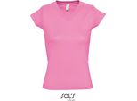 Sols 11388 | Maglietta Donna Con Scollo A V Moon - Colore: Rosa Orchidea - Taglia: 3XL