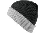 Result Cappello A Maglia A Doppio Strato Winter Essentials RW5164 (Taglia Unica) (Nero/Grigio)