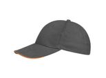 Sols Cappello Da Baseball Unisex Buffalo PC372 (Taglia Unica) (Grigio/Arancione)