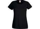 Maglietta Fruit Of The Loom Lady-Fit Donna BC1354 (S) (Nero)