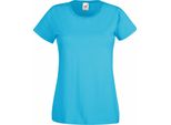 Maglietta Fruit Of The Loom Lady-Fit Donna BC1354 (M) (Azurblau)