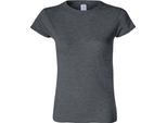 Maglietta Gildan Soft Style Donna A Maniche Corte BC486 (S) (Grigio Scuro Screziato)