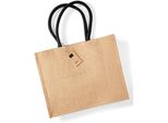 Borsa Per La Spesa In Iuta Westford Mill, 21 Litri BC1542 (Taglia Unica) (Naturale/Nero)