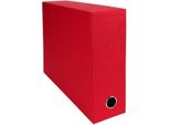 Scatola D'archivio Exacompta, Cartone, Larghezza Dorso 90 Mm, Rosso