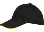 Sols Cappello Da Baseball Unisex Buffalo PC372 (Taglia Unica) (Nero/Giallo)
