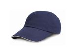 Cappello Da Baseball Result Headwear Junior, Profilo Basso, Visiera A Sandwich RW3700 (Taglia Unica) (Navy/Bianco)