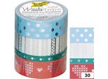 Folia 26430 Folia Nastro Adesivo Decorativo Washi-Tape Hotfoil Silver Iii, Set Da 4
