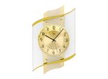 Ams 5515 Orologio Da Parete Radiocontrollato Analogico Dorato Con Vetro Moderno