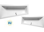 Vasche Da Bagno Polysan - Vasca Asimmetrica Andra L, 1700X900X450 Mm, Bianco 81111