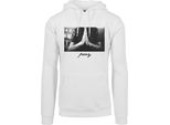 Felpa Con Cappuccio Mr. Tee Pray Da Uomo, Bianco - 4XL