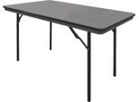 Tavolo Rettangolare Pieghevole Bolero, Grigio 122Cm