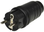 Spina In Gomma Con Contatto Di Terra Chilitec Per Uso Esterno 250 V/16 A IP44 Nero (Bulk)