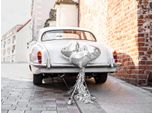 Set Decorazione Auto Cuore Argento Matrimonio