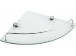 Aqualine Rumba - Mensola Angolare In Vetro 250X250 Mm, Cromo/Vetro Chiaro RB115