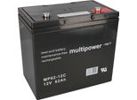 Batteria Al Piombo Multipower MP62-12C Pb 12V / 62Ah A Prova Di Ciclo