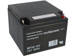 Batteria Al Piombo Multipower MP26-12C Pb 12V 26Ah A Prova Di Ciclo, M5
