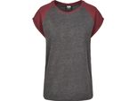 Urban Classics Donna - Raglan Top A Contrasto Antracite - M