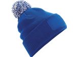 Cappello Beechfield Unisex Snowstar, Stampabile BC4138 (Taglia Unica) (Blu Reale/Bianco Naturale)