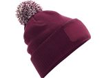 Cappello Beechfield Unisex Snowstar, Stampabile BC4138 (Taglia Unica) (Bordeaux/Bianco Naturale)