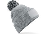 Beechfield Cappello Unisex Snowstar, Stampabile BC4138 (Taglia Unica) (Grigio Screziato/Nero)
