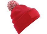 Cappello Beechfield Unisex Snowstar, Stampabile BC4138 (Taglia Unica) (Rosso/Bianco Naturale)