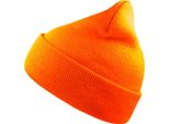 Atlantis Wind Berretto A Doppia Pelle Con Risvolto AB228 (Taglia Unica) (Arancione)