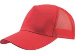 Atlantis Cappellino Trucker Rapper A 5 Pannelli AB206 (Taglia Unica) (Rosso/Rosso)